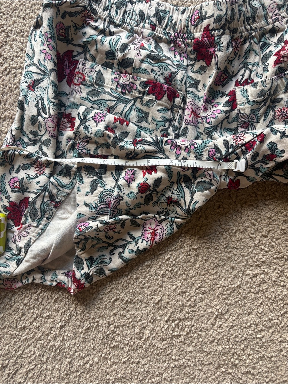 Hill Floral Print Drawstring Women's Shorts size M - Picture 4 of 4